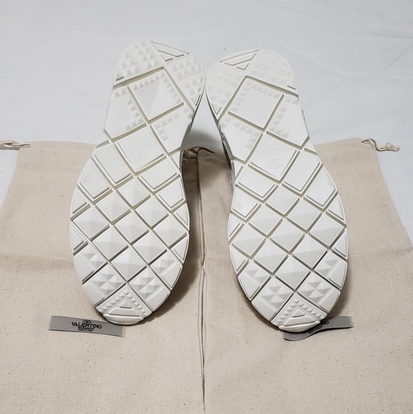 Valentino Men's Wht Heros Reflex Knitted Trainers - Picture 7 of 8